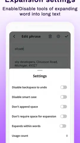 Writing Star: Text Expander & Auto-complete text скриншот 3