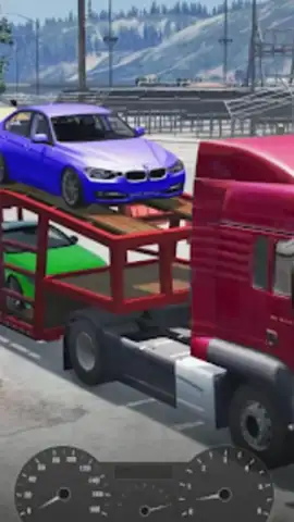 Truck Car Transport Trailer Games скриншот 2