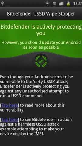 Bitdefender USSD Wipe Stopper скриншот 1