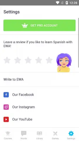 EWA: Learn English & Spanish Language скриншот 12