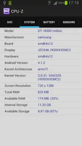 CPU-Z скриншот 2