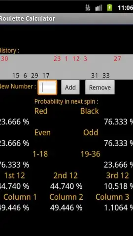 Roulette Calculator скриншот 1
