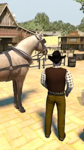 West Cowboy Games Horse Riding скриншот 1