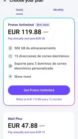 Proton Mail скриншот 10