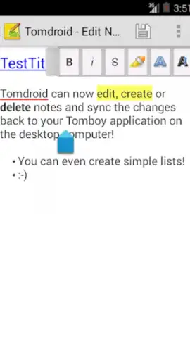 Tomdroid скриншот 6