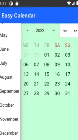 Easy Calendar скриншот 3