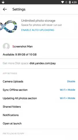 Yandex Disk скриншот 8