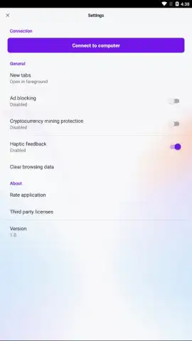 Opera Touch скриншот 3