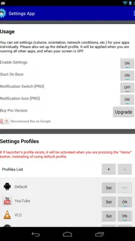 Settings App скриншот 3