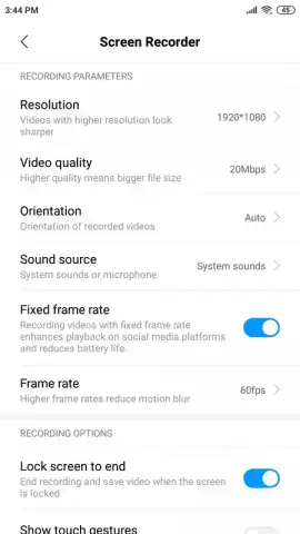 MIUI Screen recorder скриншот 2