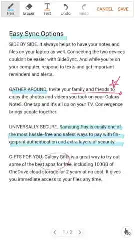 Samsung Write on PDF скриншот 1