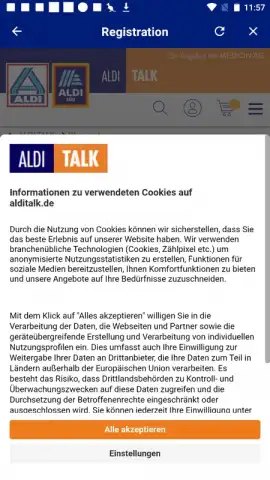 ALDI TALK Registration скриншот 1
