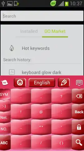 Pink Keyboard Hearts Glow скриншот 1
