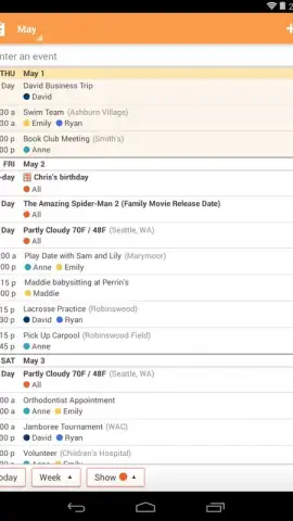 Cozi Family Calendar скриншот 2