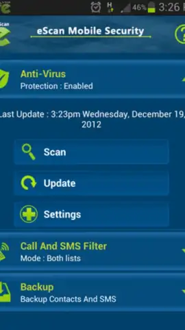 eScan Mobile Security скриншот 8
