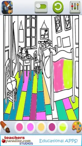 Vincent van Gogh Coloring Book скриншот 3