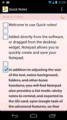 Quick notes скриншот 1