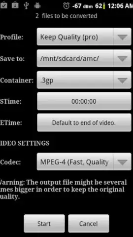 Video Converter Android скриншот 4