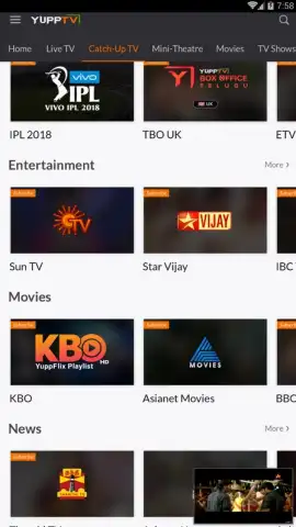 YuppTV LiveTV, Live Cricket скриншот 9