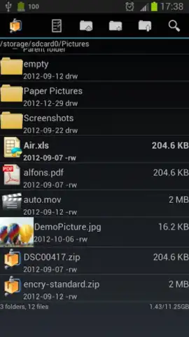 AndroZip File Manager скриншот 4