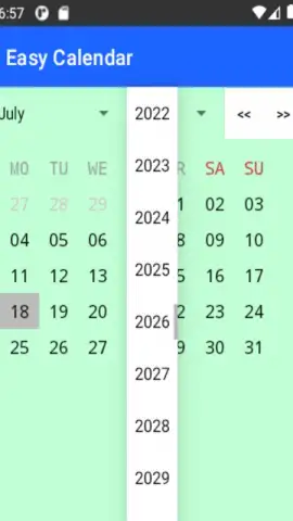 Easy Calendar скриншот 2