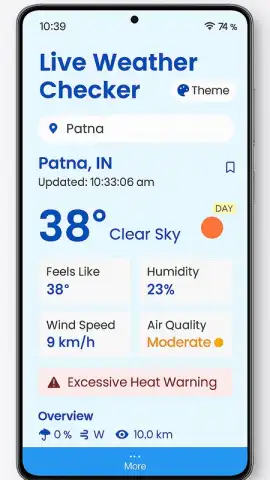 live weather checker скриншот 1