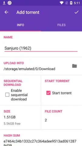 LibreTorrent скриншот 6