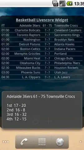 Basketball Livescore Widget скриншот 15