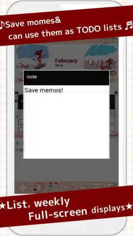 Cute Calendar Free скриншот 3