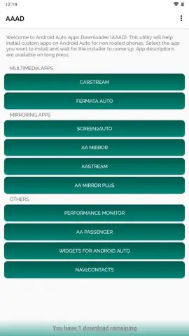 Android Auto Apps Downloader (AAAD) скриншот 1
