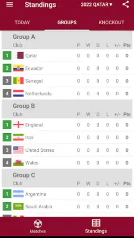 Live Scores for World Cup 2022 скриншот 7