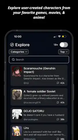 Charstar: AI Character Chat скриншот 3