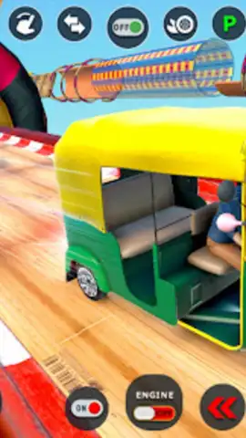 Tuk Tuk Taxi Driving Games 3D скриншот 1