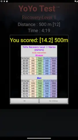 Yo-Yo Test скриншот 10
