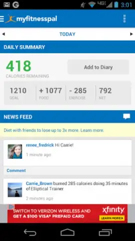 Calorie Counter - MyFitnessPal скриншот 3