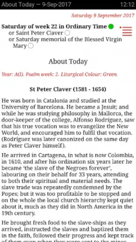 Catholic Calendar from Universalis скриншот 5