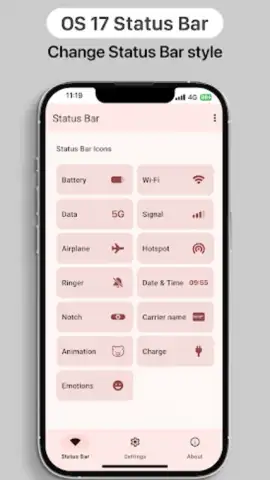 iOS 17 Status Bar скриншот 2
