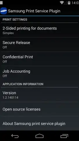 Samsung Print Service Plugin скриншот 1