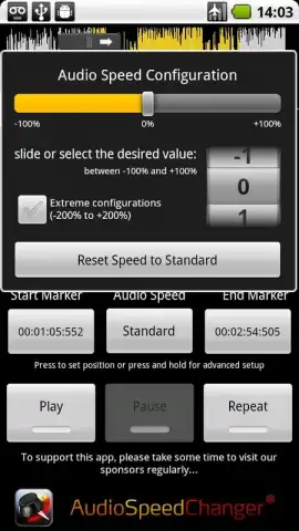 Audio Speed Changer скриншот 1