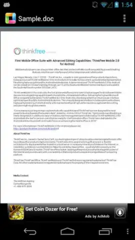 ThinkFree Office Mobile Viewer скриншот 4