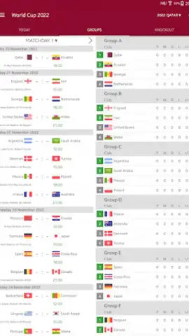 Live Scores for World Cup 2022 скриншот 3