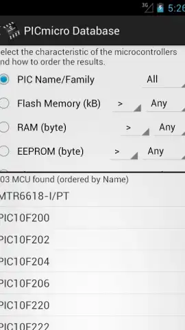 PICmicro Database скриншот 4