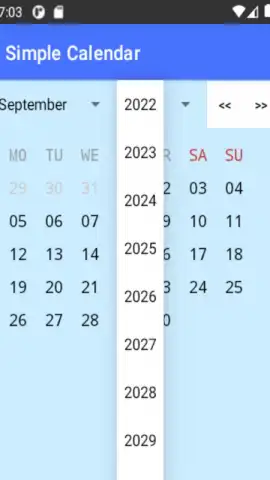 Simple Calendar скриншот 2