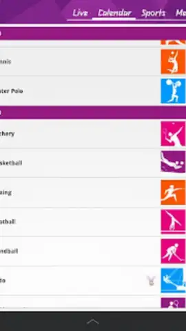 Aplic. resultados Londres 2012 скриншот 2