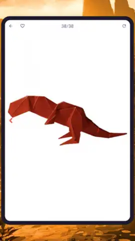 Origami dinosaurs paper shapes скриншот 19