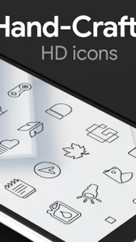 Lines Dark - Icon Pack скриншот 7