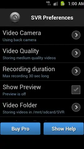 Secret Video Recorder (Android 1X) скриншот 3