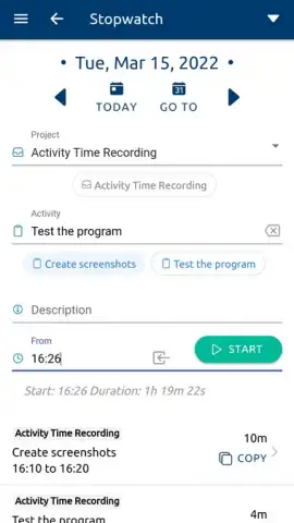 aTimeRecording - Online Time Tracking скриншот 7