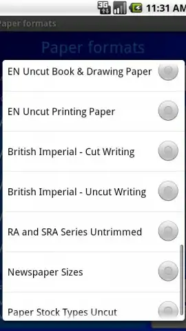 Paper Formats скриншот 3