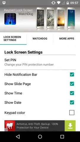 Keypad Lock Screen WatchDog скриншот 4